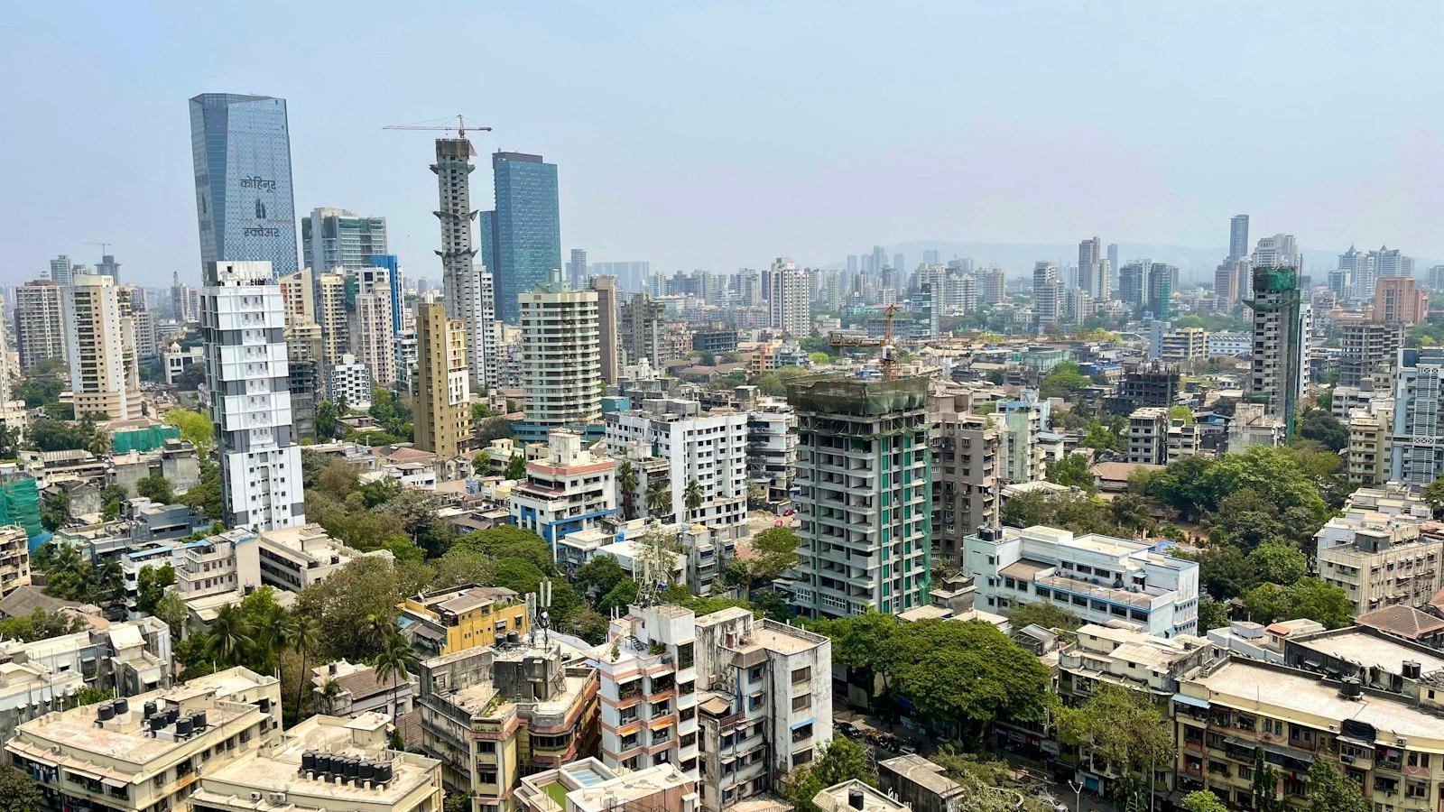 A city skyline in India